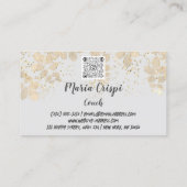 Carte De Visite Logo personnalisé QR Code Couch Therapist Blogger (Dos)
