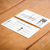 Carte De Visite Logo personnalisé QR Code Social Media Icons Moder