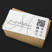Carte De Visite Logo personnalisé QR Code Social Media Icons Moder