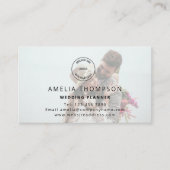 Carte De Visite Logo personnalisé QR Code Wedding planner photo (Devant)