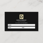 Carte De Visite Logo personnalisé, Rendez-vous Dentiste (Dos)