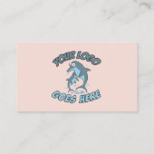 Carte De Visite Logo personnalisé Rose moderne (Dos)