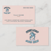 Carte De Visite Logo personnalisé Rose moderne (Devant / Derrière)