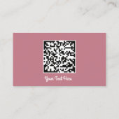 Carte De Visite Logo personnalisé Social Media Gold QR Code Rose (Dos)