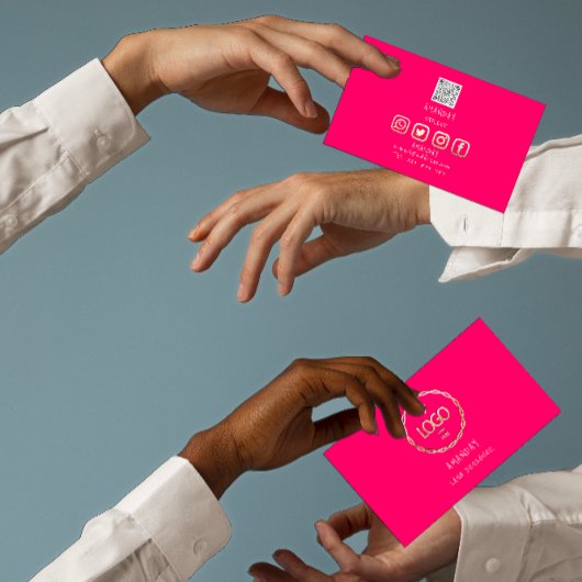 Carte De Visite Logo personnalisé Social Media QR Code Gold Candy