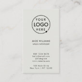 Carte De Visite Logo personnalisé | Société Verticale Gris Argent (Devant)