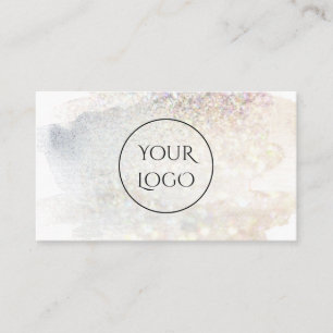 Carte De Visite logo personnalisé sur l'aquarelle parties scintill