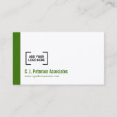 Carte De Visite Logo personnel simple et vert de code QR (Devant)