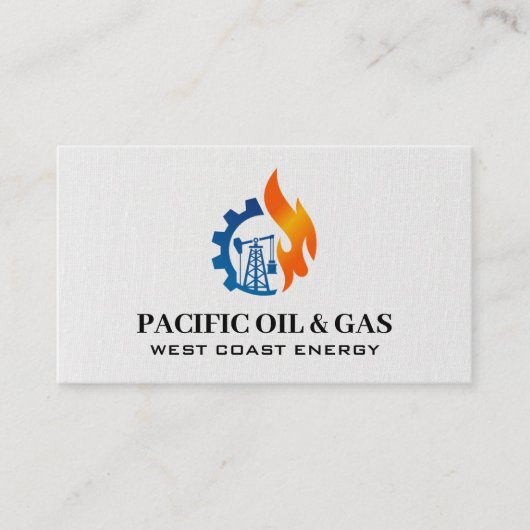 Carte De Visite Logo pétrole et gaz (Devant)