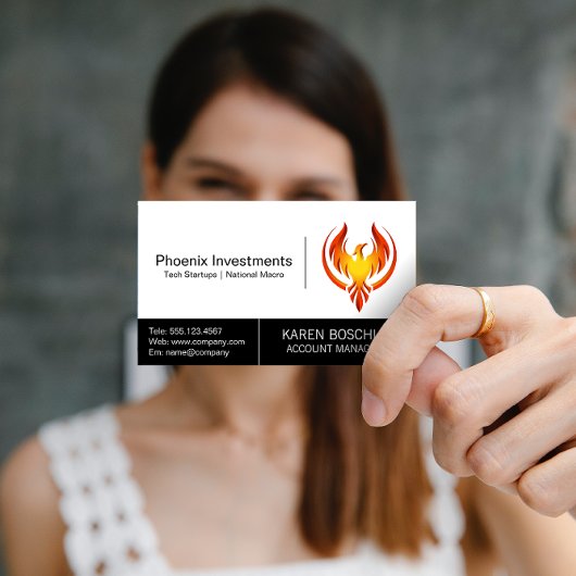 Carte De Visite Logo Phoenix Bird