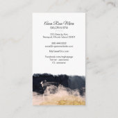 Carte De Visite *~* Logo photo Abstrait Gold White Girly Chic (Dos)