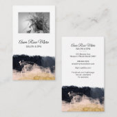 Carte De Visite *~* Logo photo Abstrait Gold White Girly Chic (Devant / Derrière)