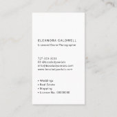 Carte De Visite Logo photo aérienne drone (Dos)