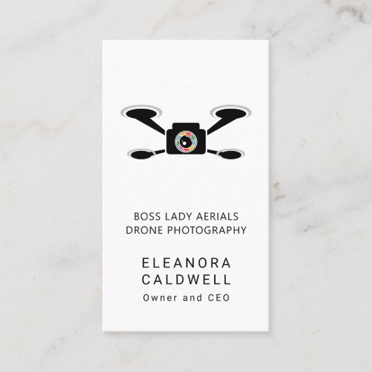 Carte De Visite Logo photo aérienne drone (Devant)