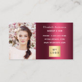 Carte De Visite Logo photo bourguignonne élégant (Dos)