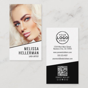 Carte De Visite Logo Photo Cils Vertical