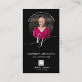 Carte De Visite Logo photo d'affaires de cercle de monogramme de s (Devant)