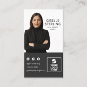 Carte De Visite Logo photo d'agent immobilier (Devant)