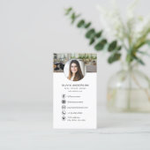 Carte De Visite Logo photo d'agent immobilier Code QR (Debout devant)