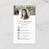 Carte De Visite Logo photo d'agent immobilier Code QR (Devant)