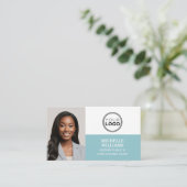 Carte De Visite Logo photo de l'agent de signature du notaire Code (Debout devant)