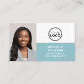 Carte De Visite Logo photo de l'agent de signature du notaire Code (Devant)