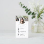 Carte De Visite Logo photo de l'agent immobilier de code QR (Debout devant)