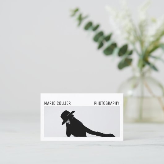 Carte De Visite Logo photo de style Portfolio moderne Code QR (Debout devant)