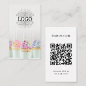 Carte De Visite Logo photo du produit Code QR (Devant / Derrière)
