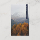 Carte De Visite Logo photo en bleu foncé professionnel Code QR (Devant)