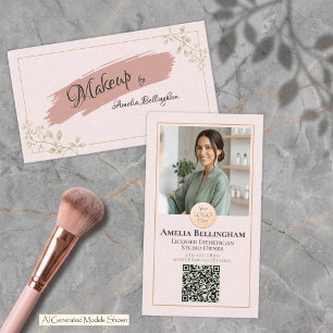 Carte De Visite Logo Photo Luxe Soins de la Peau Maquilleuse