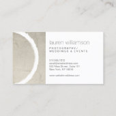 Carte De Visite Logo photo minimaliste de lentilles de caméra circ (Dos)