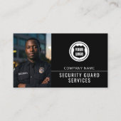 Carte De Visite Logo photo moderne des Services de la Garde de séc (Devant)