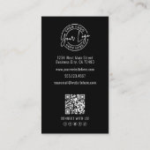 Carte De Visite Logo Photo Noir Vertical (Dos)