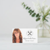 Carte De Visite Logo Photo Notaire Public (Debout devant)