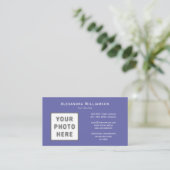 Carte De Visite Logo photo Périmètre horizontale à double face (Debout devant)