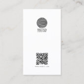 Carte De Visite Logo photo professionnel QR Code Social Media (Dos)