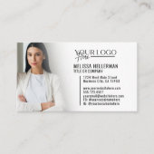 Carte De Visite Logo Photo QR Code Professionnel Moderne (Devant)