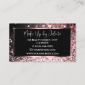 Carte De Visite Logo photo Rose classique Gold Sparkle Parties sc (Dos)