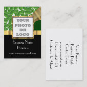 Carte De Visite Logo photo shamrock vert (Devant / Derrière)