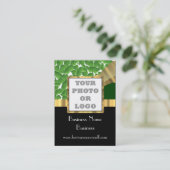 Carte De Visite Logo photo shamrock vert (Debout devant)