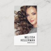 Carte De Visite Logo Photo Vertical Coiffeur (Devant)