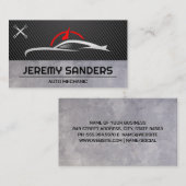 Carte De Visite Logo Pièces auto | Wrench | Fibre de carbone (Devant / Derrière)