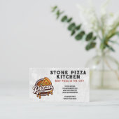 Carte De Visite Logo Pizza Slice | Restaurant (Debout devant)