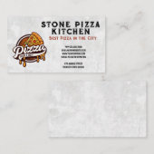 Carte De Visite Logo Pizza Slice | Restaurant (Devant / Derrière)
