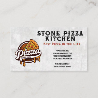 Carte De Visite Logo Pizza Slice | Restaurant