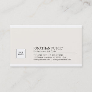 Carte De Visite Logo Plain de l'élégante et élégante entrepris