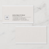 Carte De Visite Logo Plain de l'élégante et élégante entreprise de (Devant / Derrière)