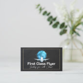 Carte De Visite Logo Plane Flyings Monde | Transport (Debout devant)