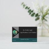 Carte De Visite Logo Planet Earth (Debout devant)